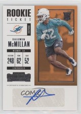 2017 Panini Contenders Rookie Ticket Raekwon McMillan #145 Auto v7j