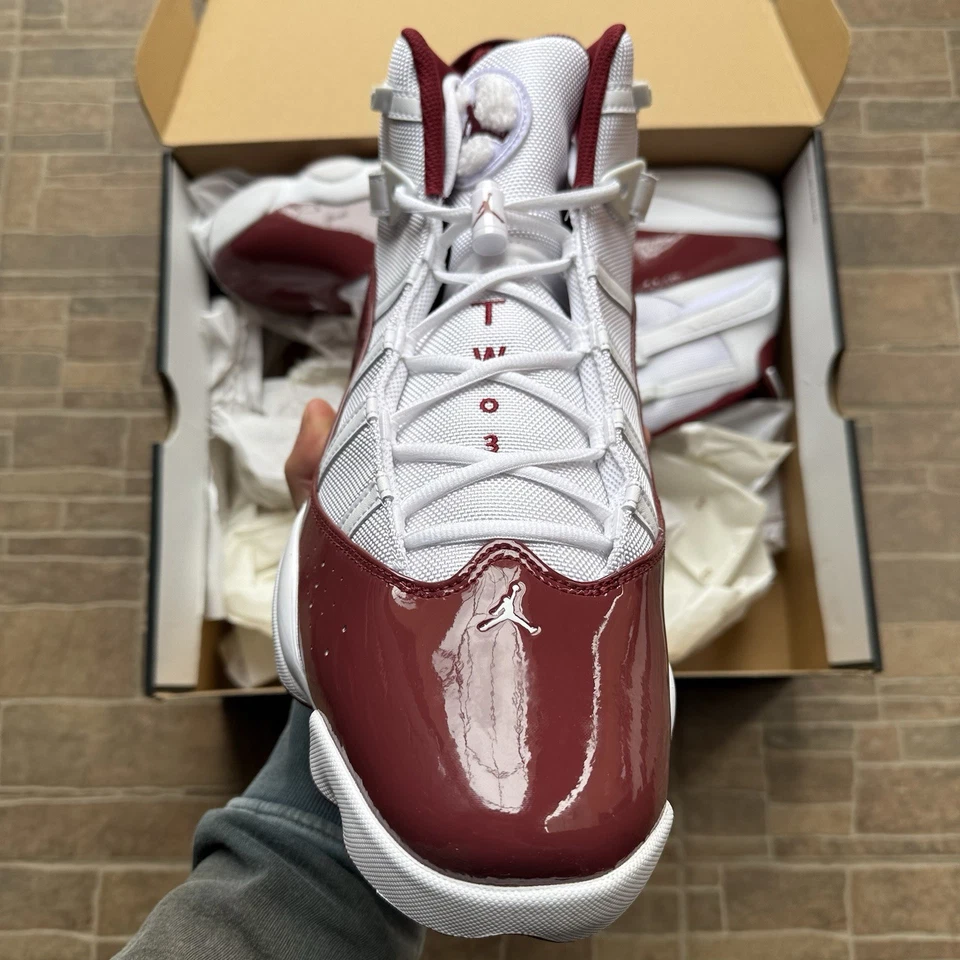 NEW Nike Air Jordan 6 Rings Men's Sz US 18 UK 17 Team Red 322992-165 Sneakers - Image 2 of 4