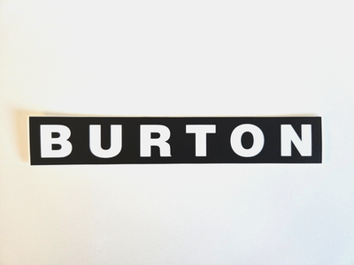 Burton Snowboards Logo Sticker / Decal - 6 in X 1 in, 100