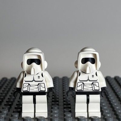 Lego Star Wars Minifigure Scout Trooper sw0005a Endor W/ Black Head - Lot 2x 1J