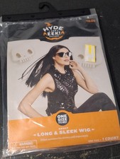 Hyde Eek Boutique Adult Long Sleek Black Wig One Size Halloween Costume NWT