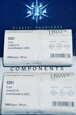 Swarovski Genuine Austrian 5328 6mm Jonquil AB 2X Beads Sealed pack 360 pcs.