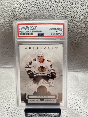 Patrick Kane 2017-18 Upper Deck Artifacts Signed Card PSA DNA Chicago Blackhawks