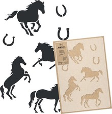 Reusable painting stencil // HORSES