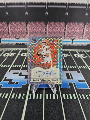 2024 Mosaic Dorian Thompson Robinson Scripts Prizm Auto Cleveland Browns (286) - Picture 1 of 2