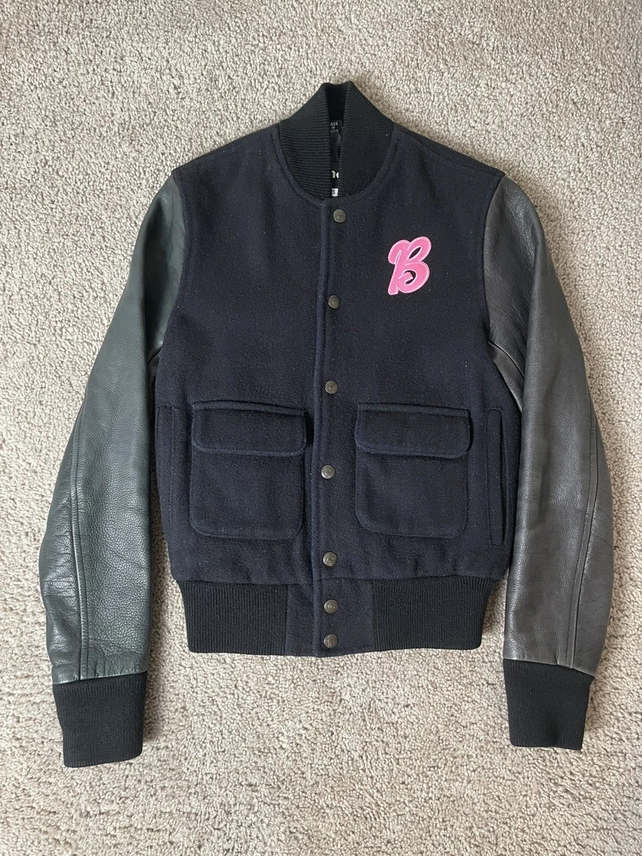 Chaqueta Universitaria Justice X Schott NYC Cross Cuero Lana XS Rara $595
