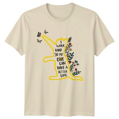 I Work Hard So My Damen T-Shirt lustig Katze Zitate Katzen Geburtstag Geschenk für sie