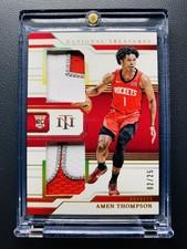 2023-24 Panini National Treasures Amen Thompson Rookie RC Dual Prime Patch /25
