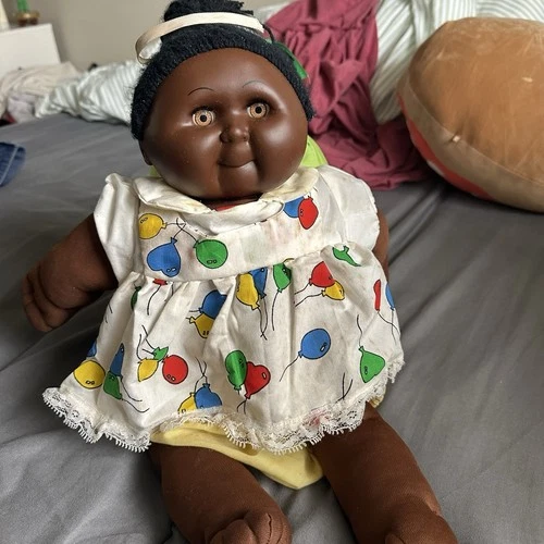 Vintage African American Original DOLL BABY Cabbage Patch Kid w/ Clothes