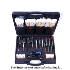 22pcs Injector Seat & Shaft Cleaning Polishing Set w/Cleaning Swabs+Wire Brush