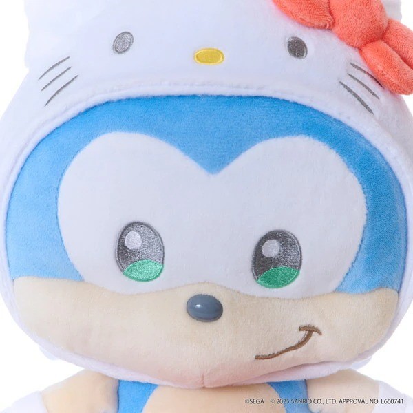 SONIC & FRIENDS Sanrio characters plush toy M Sonic × Hello Kitty
