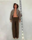 Mattel Brown Checkered Mod Hair Ken Doll 1968 Plastic Fabric Vintage Doll