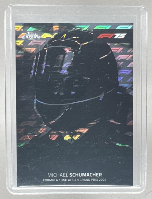 Michael Schumacher 2025 Topps Chrome F1 Logofractor Black Refractor Floor It /10