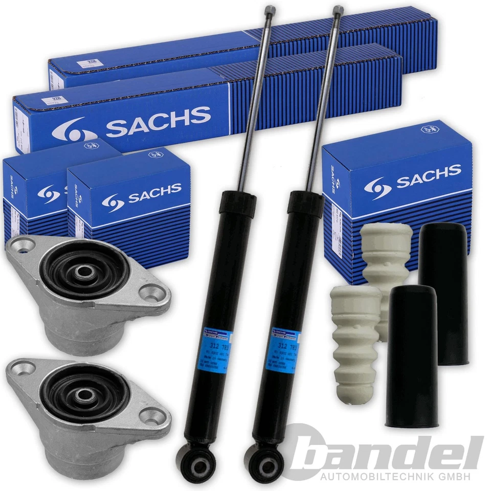 2x SACHS Amortisseurs + Kit Protection Arrière Pour AUDI A4 B6 8E2 8E5 - Photo 1/1