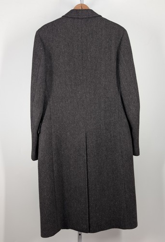 Brooks Brothers Vintage Herringbone Tweed Overcoat Trench Chesterfield 40L... - Picture 3 of 8