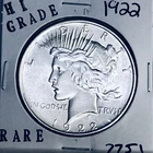 1922 P PEACE SILVER DOLLAR HI GRADE GENUINE U.S. MINT RARE COIN 7751