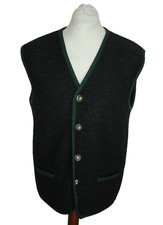 Alpenland Trachten Weste Walk  Gr 54 Herren Wiesn Tirol Wolle Schwarz