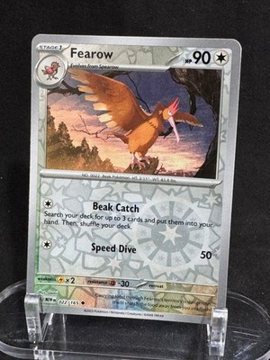 Fearow 022/165 Uncommon 151 Pokemon Reverse Holo Near Mint