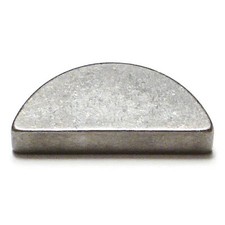 6mm x 11mm Zinc Plated Steel Woodruff Keys 4 pcs. 