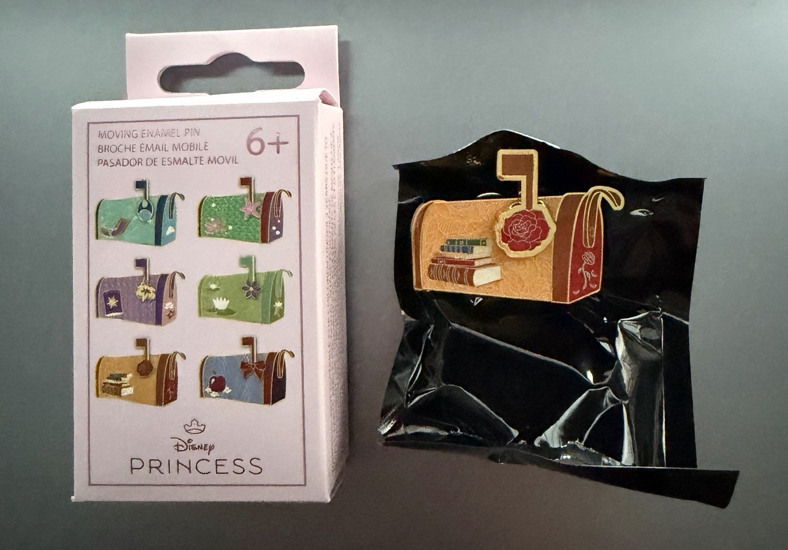 Loungefly Disney Princess Belle Mailbox Blind Box Moving Enamel Pin NEW W/BOX