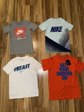 Nike Boys Cotton T-shirt Graphic Tee Shirt Sz Small 8 Lot Of 4