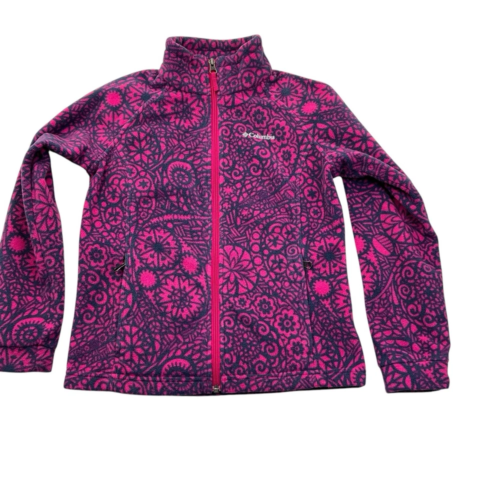 Columbia Sportswear  Fleece Girl's Size Medium (10-12) Pink Multicolor - Image 2 of 4