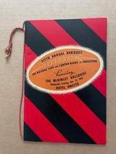 1945 Canton McKINLEY BULLDOGS Banquet Football Program HOTEL ONESTO Signed