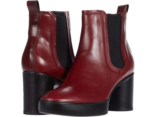 Women Ecco Ankle Boots Black Leather 36.5