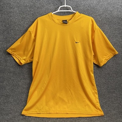 Nike Alpha Project T Shirt Mens Sz L Yellow Tee Vintage Made in USA 90s