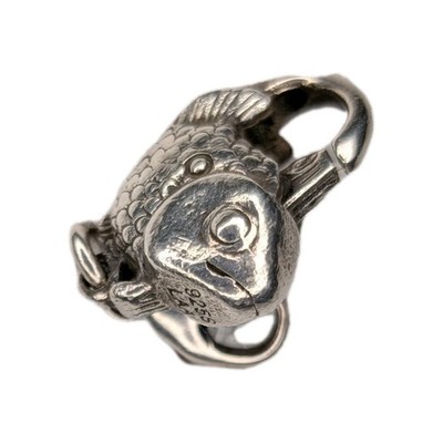 Echte Trollbeads großer Fisch Verschluss Verschluss Sterling .925 reines Feinsilber Halskette