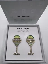 New BaubleBar On the Rocks Pitcher Perfect Drinks Lime Margarita Earrings NIB