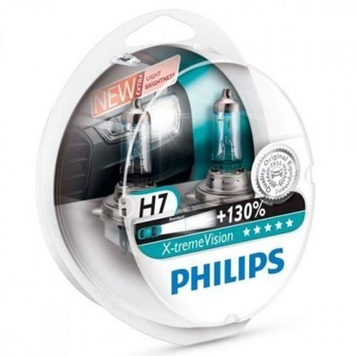 New 2 Philips H7 X-Treme Vision + 12V 55W / + 130% Light