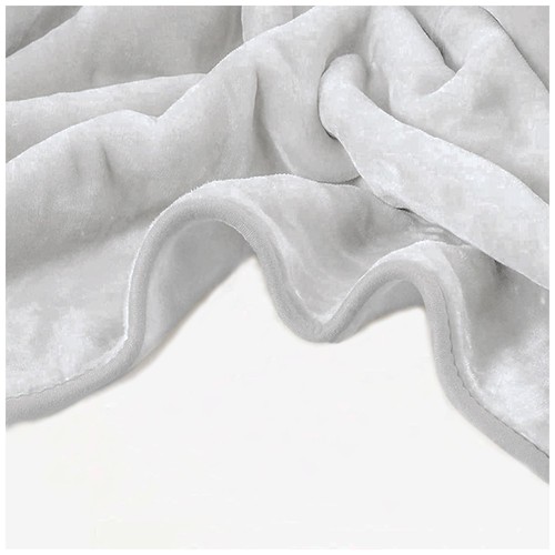 Renee Taylor 220x240cm Soft Warm Mink Blanket/Throw Heavy Weight Acrylic Dove - Picture 3 of 3