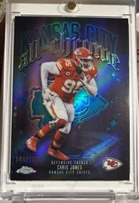2025 Topps Chrome Chris Jones All-Chrome insert Aqua Refractor  /199 Chiefs SP 