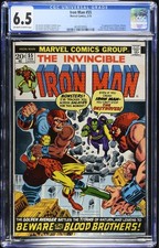 Iron Man #55 CGC FN+ 6.5 Off White to White 1st Appearance Thanos Drax!