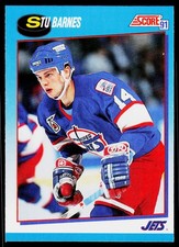Stu Barnes, 1991-92 Score Canadian Bilengual, #630, Winnipeg Jets,