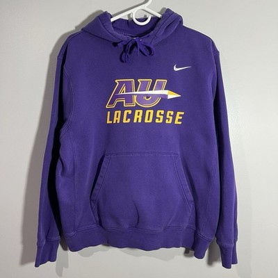 Nike Alfred University Saxons Lacrosse LAX Purple  Sweatshirt Hoodie Mens Medium
