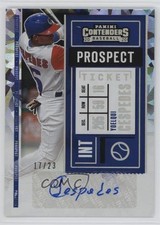 2020 Contenders Prospect 2 Cracked Ice Ticket /23 Yoelqui Cespedes Auto 3c2