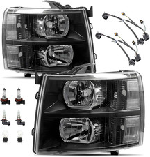 2007-13 Silverado 1500 2007-14 2500HD 3500HD Headlight Assembly Compatible