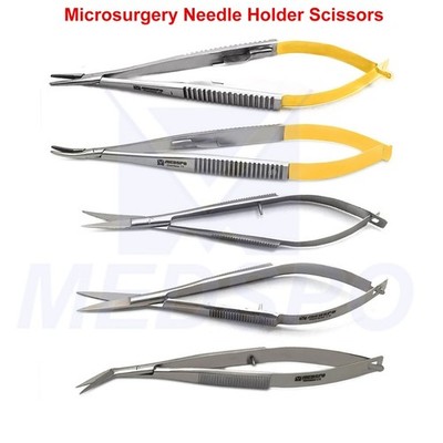 Dental Microsurgery Scissors Surgical Castroviejo Suture Needle Holder Forceps