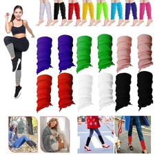 Women Leg Warmers Knitted Winter Warm Long Boot Socks Dance Yoga Retro Style LOT