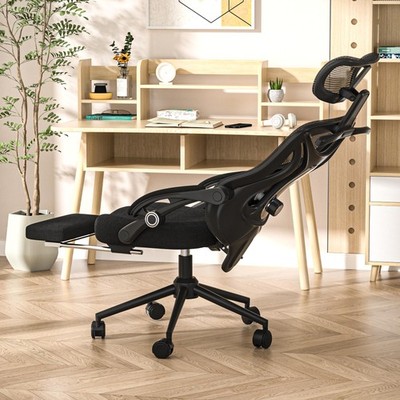 Ergonomic Office Chair with Footrest - Adjustable Lumbar Support & Headrest, ...