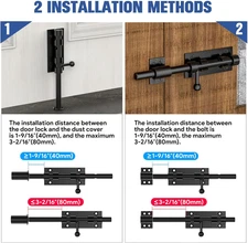 Barrel Bolt Latch, Sliding Bolt Gate Lock Door Latches Hardware, 7.7 Inch Hea...