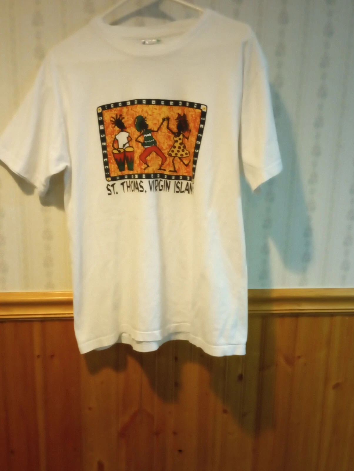 T shirt St. Thomas Virgin Islands grand (42 44) homme Supreme Resort Wear blanc