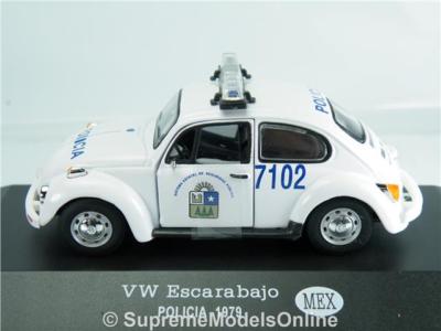 VW VOLKSWAGEN BEETLE POLICIA POLICE 1979 MEXICO MODEL CAR 1/43RD