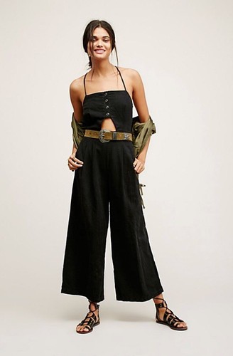 FREE PEOPLE UO Marbella Linen Cutout 