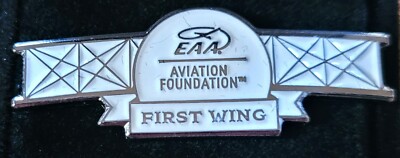 First Wing EAA Experimental Aircraft Association Aviation Foundation pin lapel