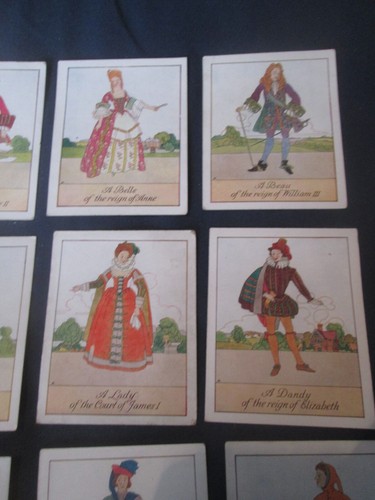 VERY RARE PART SET (20 of 25) CARRERAS CIG CARDS BRITISH COSTUMES 1927 EX COND - Picture 4 of 12