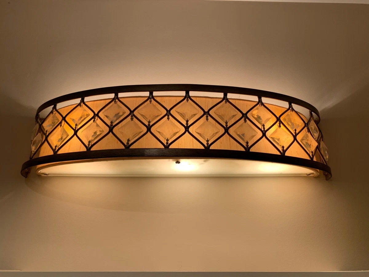 Bronze crystal 2024 vanity light
