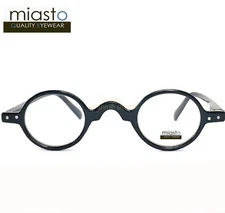 ~LOT OF 3~ MIASTO SMALL MINI OVAL ROUND RETRO READERS READING GLASSES+2.75 BLACK
